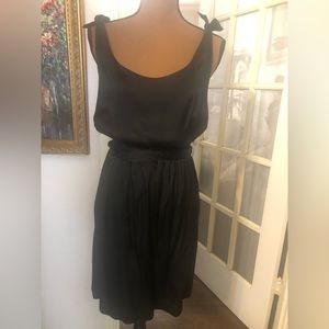 Black silk Halston dress size 6